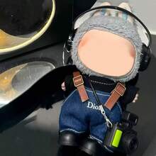 [仅服装] 新款17厘米毛绒拉布布娃娃衣服，时尚拉布布吊带裤装 - 彩色 - 查看 3