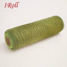 1/2 Rolls Deco Mesh Ribbon - 10inch X 30 Feet Each Roll Metallic Foil Mesh Ribbon For Wedding, Birthday,Halloween, Thanksgiving, Christmas, New Year DIY Gift Decorationand Home Decorating