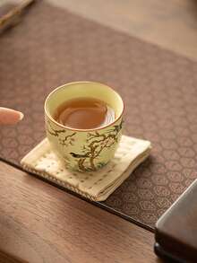 1/2 件中国风米色汝窑花鸟茶杯，中式田园图案茶杯，客人杯，品茶杯，功夫茶具，居家娱乐，乔迁礼物，奖励礼物 - 彩色 - 查看 5