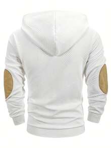 Men's Casual Fashion Suit Knitted Jacquard Sweatshirt And Pants Two-Piece Set - 淺灰色 - 查看 2