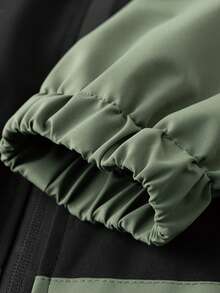 New Men's Casual Contrast Color Hoodie Jacket , Fall - Army Green - View 4