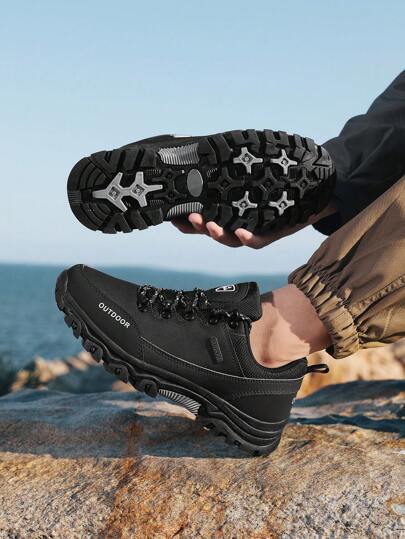 2025 New Brand Couples Outdoor Leather Hiking Shoes, Men & Women's Mountain Sports Shoes, Trekking Camping Hiking Climbing Thick Sole Boots