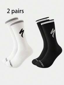1 Đôi/2 Đôi/3 Đôi Tất nén đạp xe Lightning cho nam mọi mùa, thích hợp cho đạp xe leo núi, đạp xe đường trường và tất cả các môn thể thao ngoài trời, tất mùa thu - Nhiều màu - Xem 5