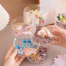 Porta Joia Bijuterias Com 5 Andares Organizador Laços Anel Brincos Pulseiras Acrílico Penteadeira - Transparente - Visão 1