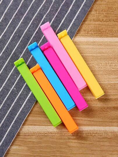 6 piezas Bolsa de comida de cocina sellada, herramientas de plástico/accesorios de cocción, color aleatorio