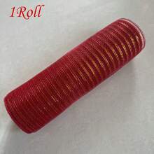 1/2 Rolls Deco Mesh Ribbon - 10inch X 30 Feet Each Roll Metallic Foil Mesh Ribbon For Wedding, Birthday,Halloween, Thanksgiving, Christmas, New Year DIY Gift Decorationand Home Decorating