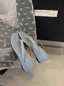 Women Flip-Flops - Blue - View 2