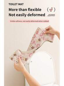 马桶座套，防水防污，适合全年家庭使用 - 淺粉色 - 查看 4