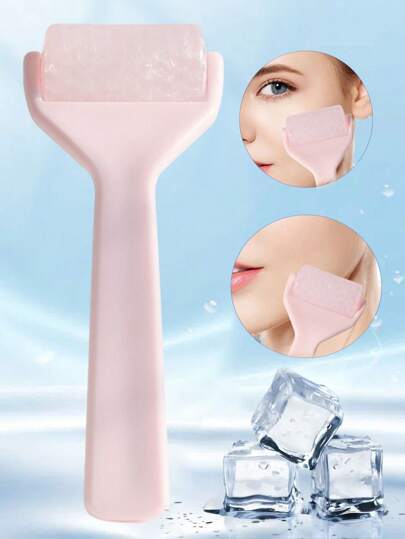 Ice Roller Pink Skin Lifting Tightening Smooth Wrinkles Eye Puffiness Reusable Cooling Face Ice Roller For Home Use Beauty Skin Face Roller,Beauty,Skin Care Products,Spa,Self Care,Skin Care Tools,Face Care,Esthetician Supplies,Massage,Face Massage Tool,Face Roller