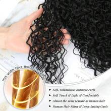 V Part Curly Wig For  Glueless Protein Silk Synthetic Burmese Curl Upgraded U Part Wigs Soft Natural Human Hair Feel Lightweight Beginner Friendly Upart Daily Wear TimeSaving Vpart - VPartWig - 查看 2