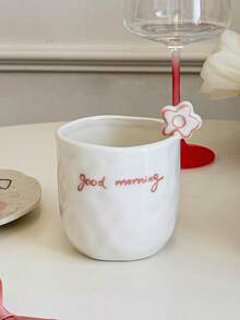 1pc/4pcs Ceramic Hand Grip Coffee Mugs, Floral Hand Grip Cups, High-Quality Espresso Cups, Office Latte Cups, Small & Cute, Hand Grip, Suitable For Arabic Coffee, Cappuccino, Dessert Cups, Gift