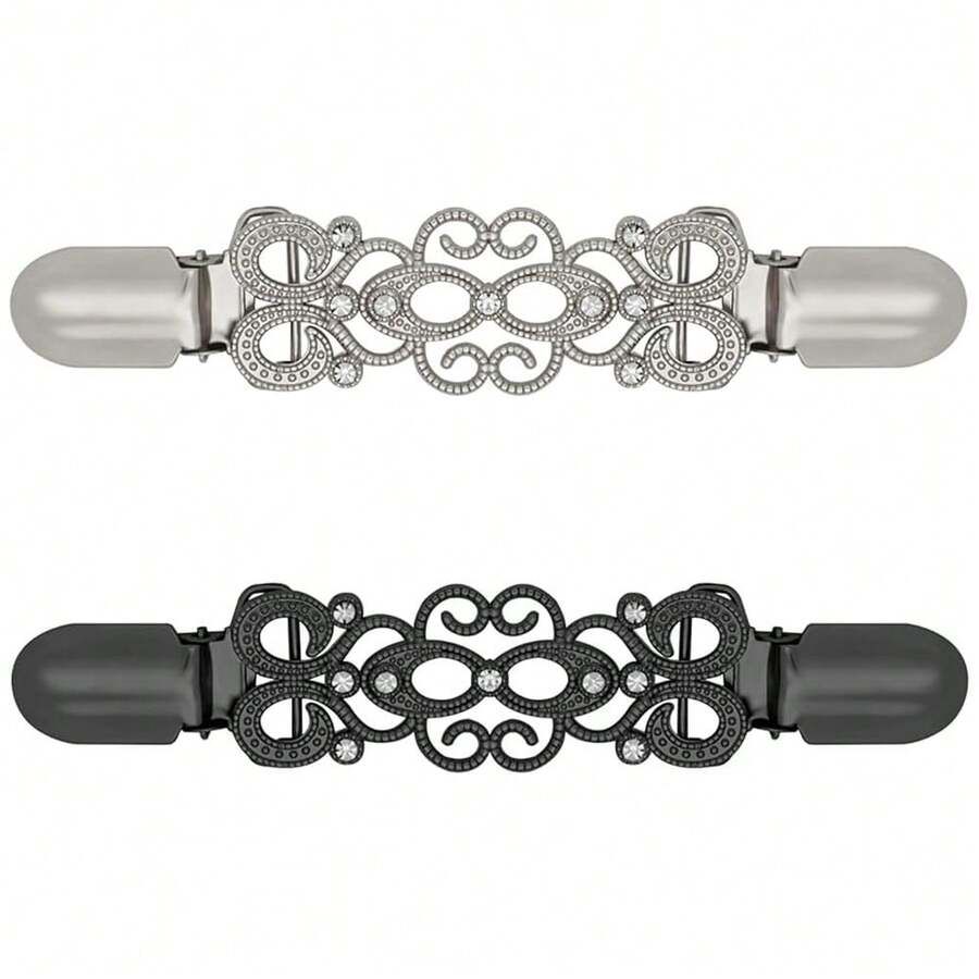 2pcs Waist Cincher, Vintage Dress Cincher, Back Strap Shawl Cardigan Cincher, Waist Tightener (Classic), Metal, No Gems