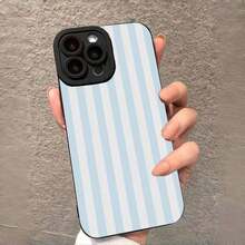 Teléfono 1 teléfono con patrón de rayas con recortes precisos para proteger la cámara, diseño que absorbe los golpes compatible con phone X XS/11 Pro/12 Pro/13 Pro/14 Pro/15 Pro/16 Plus/16 Pro - Negro - Ver 2