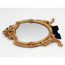 Wall Mirrors Decorative - Eaoundm Antique Gold Resin Frame Decorative Wall Mirror Makeup Mirror Tabletop Mirrors, Bedroom Living-Room Dresser Decor 8.2W X 13 L Inchs - 古董金 - 查看 4