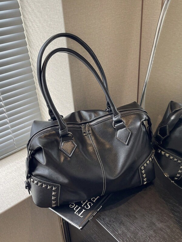 Sac à bandoulière de haute qualité, sac fourre-tout  souple de grande capacité, sac de sport et de voyage à bandoulière