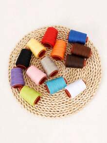 خيط خياطة صناعي قوي 20 لفة/3 ، خيط بولي إستر عالي الجودة للجلد والكانفاس والجينز (300 متر/لفة)، نهاية ناعمة مقاومة للانقطاع للماكينات والخياطة اليدوية