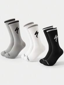 1 Đôi/2 Đôi/3 Đôi Tất nén đạp xe Lightning cho nam mọi mùa, thích hợp cho đạp xe leo núi, đạp xe đường trường và tất cả các môn thể thao ngoài trời, tất mùa thu - Nhiều màu - Xem 13