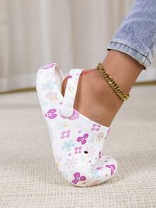 可调节宽松平底凉鞋，适合花园、旅行、海滩、包头 - 彩色 - 查看 4