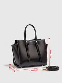 Dedoo 大容量手提包，女士新款时尚翅膀包，多功能单肩斜挎包 - 黑色 - 查看 7