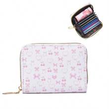 Carteira Pequena com Capacidade Reduzida para Estudantes, Impressão Fofa de Flor, Borboleta e Cereja, Diversos Slots para Cartões, Carteira Ultrafina Dia dos Namorados, Porta-Cartões de Visita, Porta-Cartões de Crédito, Carteira Feminina, Mini Carteira, Bolsa, Porta-Cartões