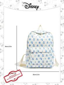 Disney 1 Pieza Oficial Autorizada | Mochila con estampado de Mickey Mouse y Stitch, de gran capacidad con compartimento para laptop | Mochila casual | Bolsa deportiva | Mochila con diseño de dibujos animados | Mochila ideal para niñas/estudiantes/adolescentes/graduados, perfecta para uso diario, excursiones, viajes, compras y regreso a la escuela