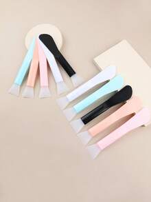 1/2/3/5/10件硅胶刮刀二合一双头面膜刷软硅胶无刷面膜刷DIY面膜涂抹器护肤涂抹工具