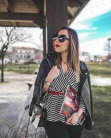 Gafas de sol polarizadas, estilo clásico lentes de sol ojo de gato para mujer - Leopardo gris claro - Ver 8
