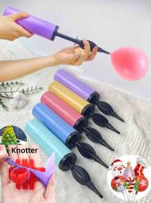 3pcs/Set Balloon Air Pump, Inflator, Blower, Hand Push Pump, Suitable For Birthday Party, Celebration, Wedding, Balloons (Random Color)