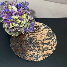 1 Set Of 10pcs 13-Inch (Approx. 33.0cm) Gold Foil Grid Embossed Disposable Placemats, 6pcs Gold Metallic Charger Plates Suitable For Dining Table, Wedding, Birthday Party, Holiday Home Decor