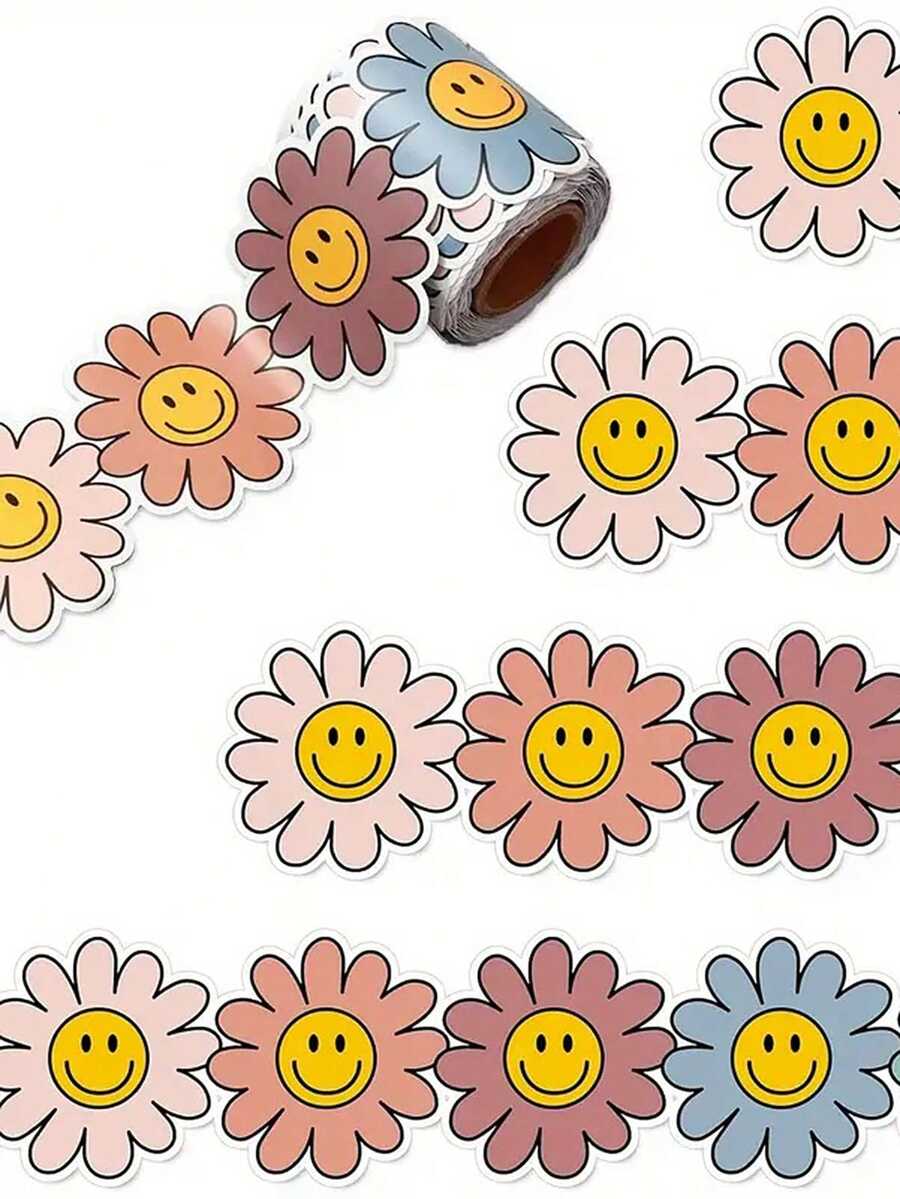 39.3 قدم إطار حدود لوحة نشرة بوهيمية بزهور عباد الشمس، تريم ملون بابتسامة زهور عباد الشمس للعودة إلى المدرسة، لديكور السبورة في الفصل والمكتب