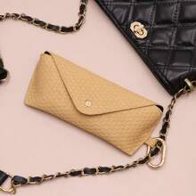 NYXIA 波西米亚风耐用 PP 材质编织草编眼镜盒硬壳夹钩时尚柔软防护眼镜袋带钩适用于女士时尚旅行必需品旅行配件旅行包度假返校学校用品眼镜盒太阳镜女士