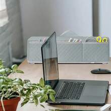 模切机盖、打印机盖、家庭办公收纳袋、绗缝纹理设计、带 3 个前袋、方便取用，适合家庭和办公室使用 - 彩色 - 查看 7