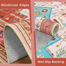 2x3 Bright Pink Area Rug For Entryway, Small Washable Rugs With Non-Slip Backing For Girls Bedroom, Cute Vintage Throw Carpet Kitchen Laundry Front Door Decor