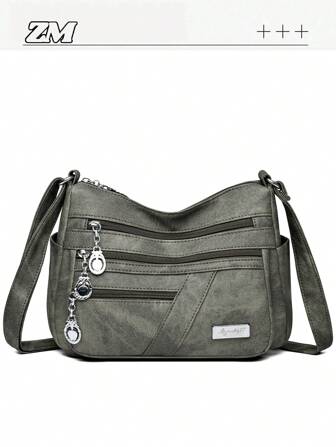 Moderiktig axelväska, lämplig för medelålders och äldre kvinnor. Minimalistisk mångsidig axelväska, lämplig för flickor och studenter. Stor väska, lämplig för flickor, studenter. Kan användas för arbete, pendling, affärer, utflykter, resor, fester, shopping, skola och andra tillfällen.