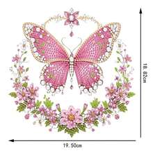 Unique Acrylic Diamond Art Butterfly Wreath - Asymmetrical Mosaic Decor, Suitable For Bedroom, Study And Home Windows - Creative Handmade Gift