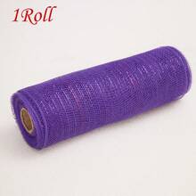 1/2 Rolls Deco Mesh Ribbon - 10inch X 30 Feet Each Roll Metallic Foil Mesh Ribbon For Wedding, Birthday,Halloween, Thanksgiving, Christmas, New Year DIY Gift Decorationand Home Decorating