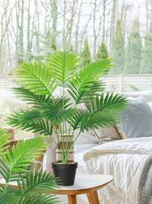 2pcs 65cm Artificial Plants, Fake Palm Tree, Tropical Palm Tree Leaves, UV-Resistant, Greenery Bush Faux Fake Plants, Suitable For Home Wedding Garden, Outdoor, Office Decor, Home Decor, Restaurant Decoration(This Product Is Sent Separately And Needs To Be Assembled By Oneself. Size: 65cm)