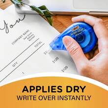 Wite-Out Brand EZ Correct Correction Tape, Applies Dry, 18-Count, Translucent Dispenser Shows How Much Tape Is Remaining,9595920 - X - 查看 9