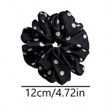 2个/1个优雅波点发圈，适合女性日常使用的头发配饰，发绳，发圈，洗脸马尾辫发饰 - 彩色 - 查看 5