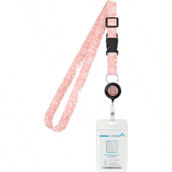 Cruise Ship Lanyardwith Adjustable Badge Lanyard With Detachable Clasp Waterproof ID Badge Holder For All Cruise Ships And Vessels Key Cards Pink