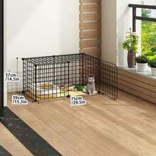 2-Tier Cat Cage With Litter Box, Indoor Cat House, Small Pet Supplies - Multicolor - View 5