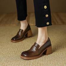Women Loafers Shoes - 咖啡色 - 查看 8