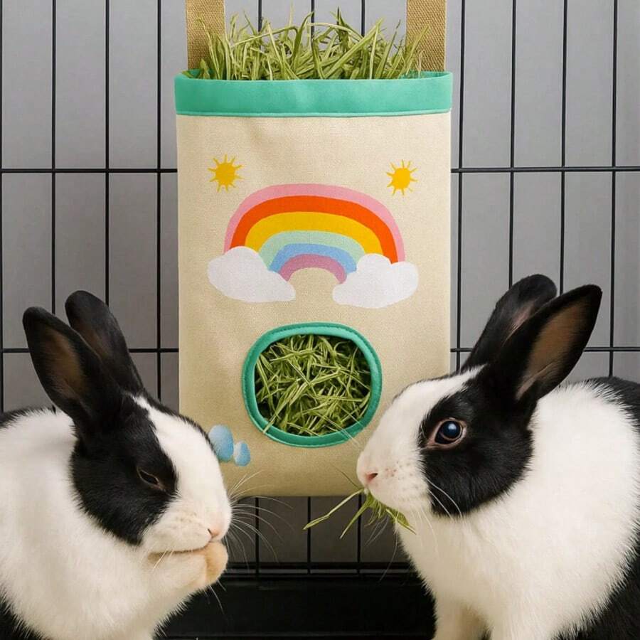 Nouveau sac d'alimentation pour animaux de compagnie, sac mignon pour l'alimentation en herbe des lapins, distributeur de foin pour hamsters