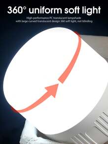 Lámpara de luz LED recargable por USB para camping al aire libre, luz de emergencia multifuncional impermeable para senderismo y deportes, lámpara de carpa de camping con gancho