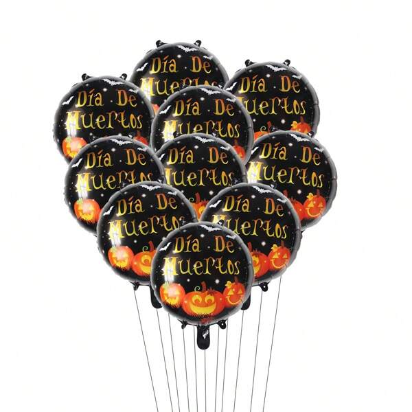 10 stuks 18 inch Spaanse Halloween ronde folie ballonnen Halloween decoraties