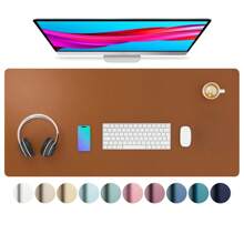 Fates Advanced Napa Texture PU Leather Light Desk Pad Protector, Double Sided Use,Office Desk Mat, Large Mouse Pad, Non-Slip PU Leather Desk Blotter, Laptop Desk Pad, Waterproof Desk Writing Pad For Office And Home(Thickness 1mm)