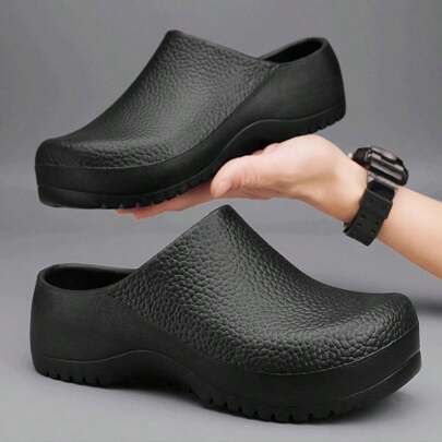 男女通用防滑厨师鞋 - 高品质、耐用的厨房工作鞋，配有加固鞋底、黑色 EVA 材料、脚跟支撑和纹理抓地力，全天舒适，厨房鞋 | 低帮运动鞋 | 纹理抓地力鞋