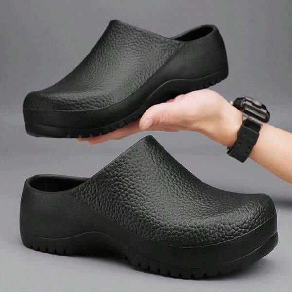 Scarpe da chef antiscivolo unisex - Scarpe da lavoro in cucina di alta qualità e durevoli con suole rinforzate, in materiale EVA nero, con supporto per il tallone e presa antiscivolo, confortevoli per tutto il giorno, calzature da cucina | Sneaker basse | Scarpe con presa antiscivolo