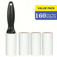 Bộ lăn bụi siêu dính 80/160/240 tờ - Loại bỏ lông thú cưng - Bao gồm 1 cán cầm và 2-4 cuộn thay thế, thích hợp cho thảm xe hơi, ghế xe hơi, nội thất xe hơi, đồ đạc, ghế sofa và quần áo. - Nhiều màu 1 - Xem 13
