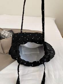Casual Bag Fairy Stylish Polka Dot Women's Tote Bag 2025 Summer New Fresh Single-Shoulder Women's Bag With Relaxed Sense Large Capacity Ruffled Casual Commuting Tote Bag - Multicolor - View 10